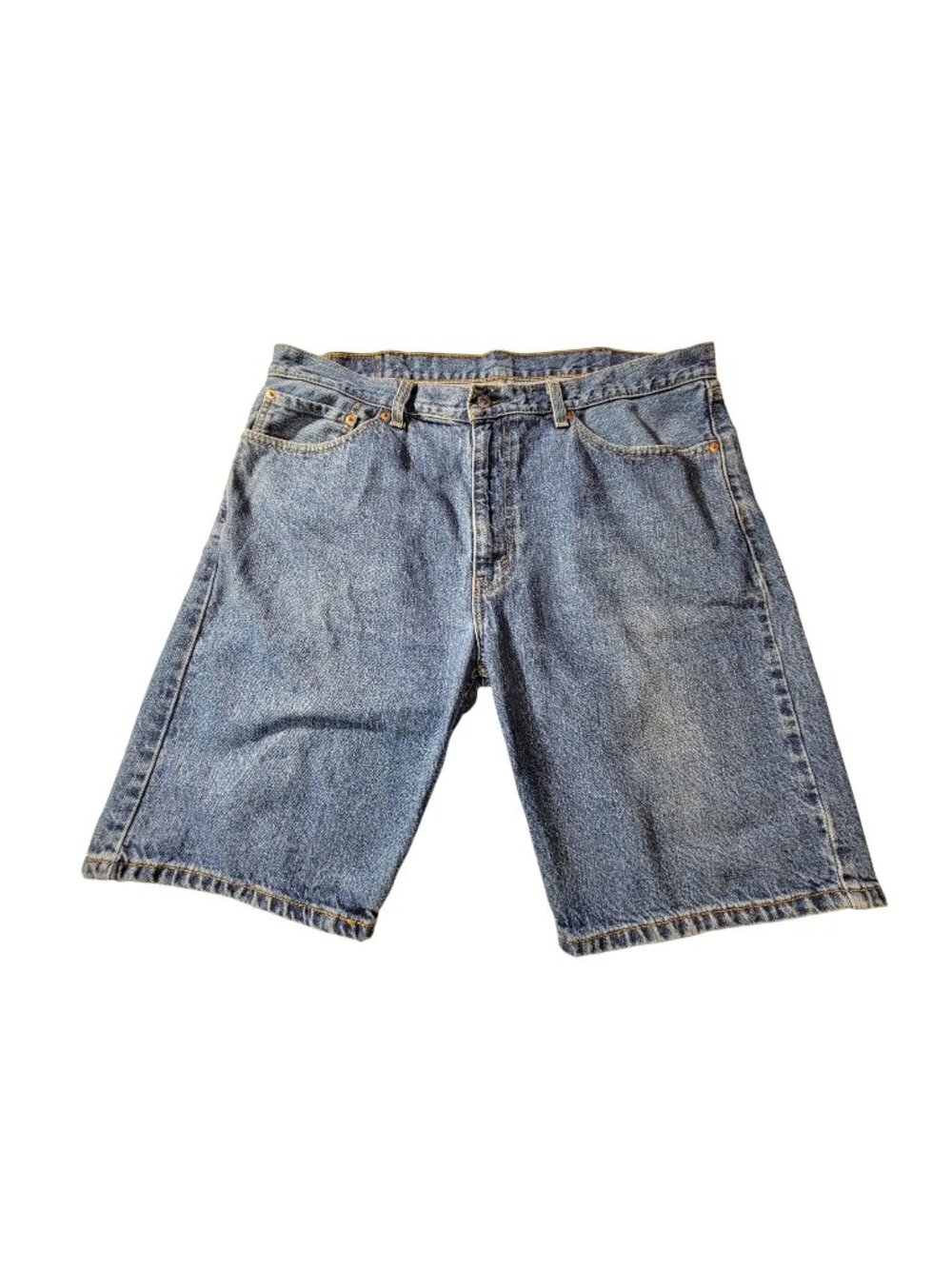 Levis 505 Water<Less Denim Shorts Size W38 L12 Blue 100% Cotton Mens Casual